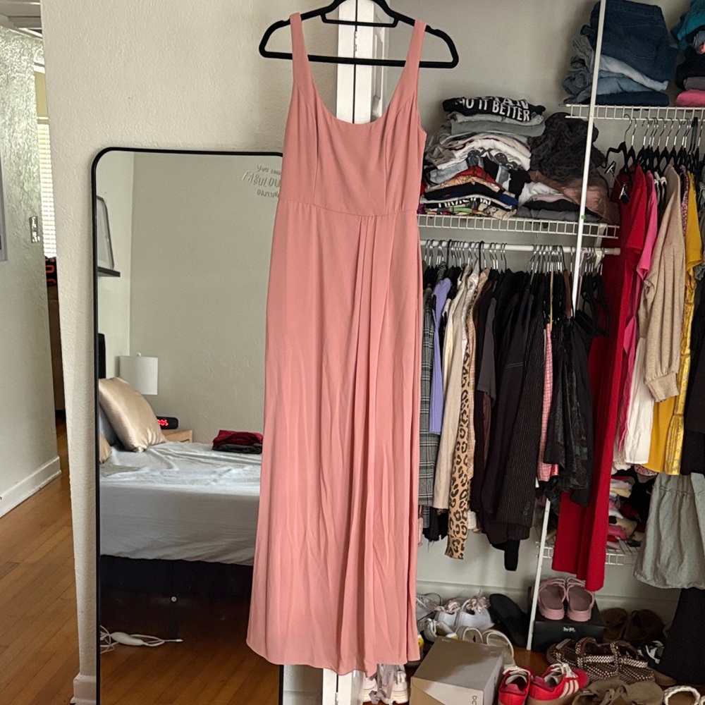 David's Bridal Pink Sleeveless Wedding Dress